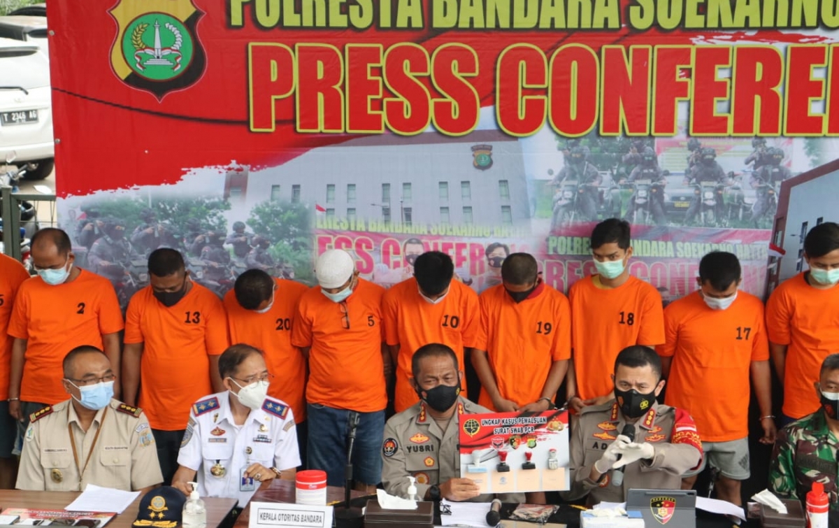 Polresta Bandara Soekarno-Hatta Ungkap Pemalsuan Surat Swab PCR