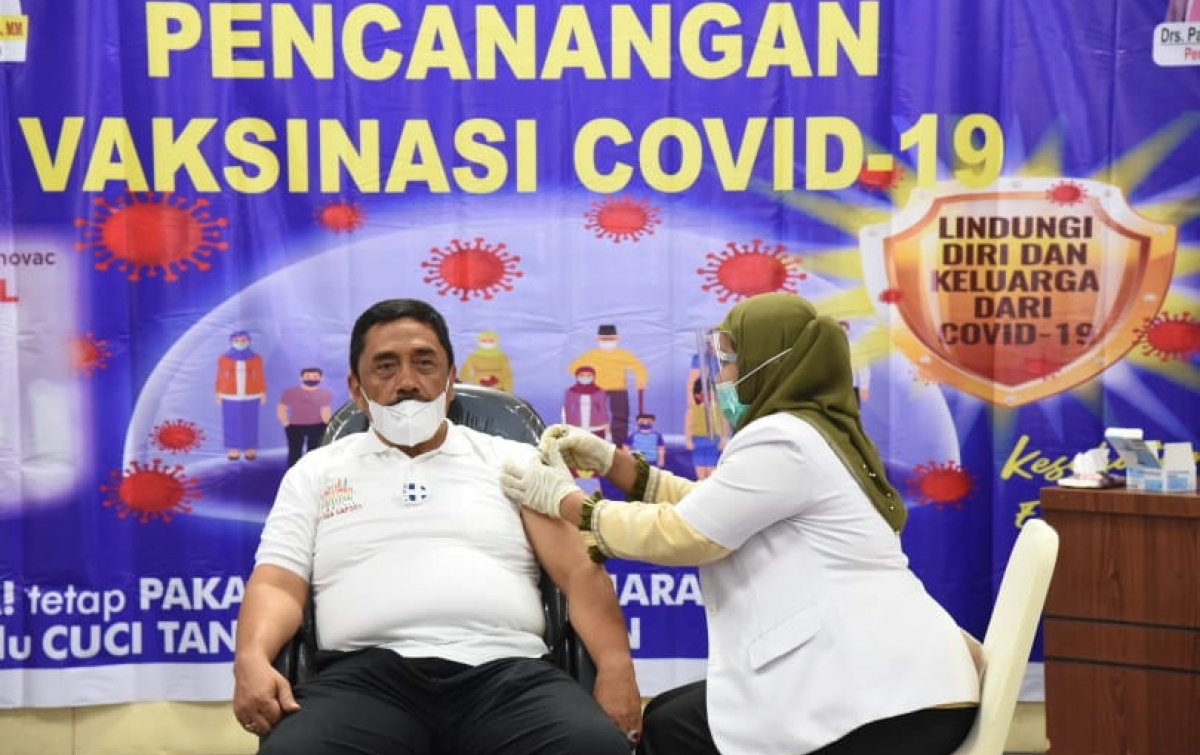 Bupati Tapsel Syahrul Pasaribu Tak Disuntik Vaksin Covid-19 Sinovac