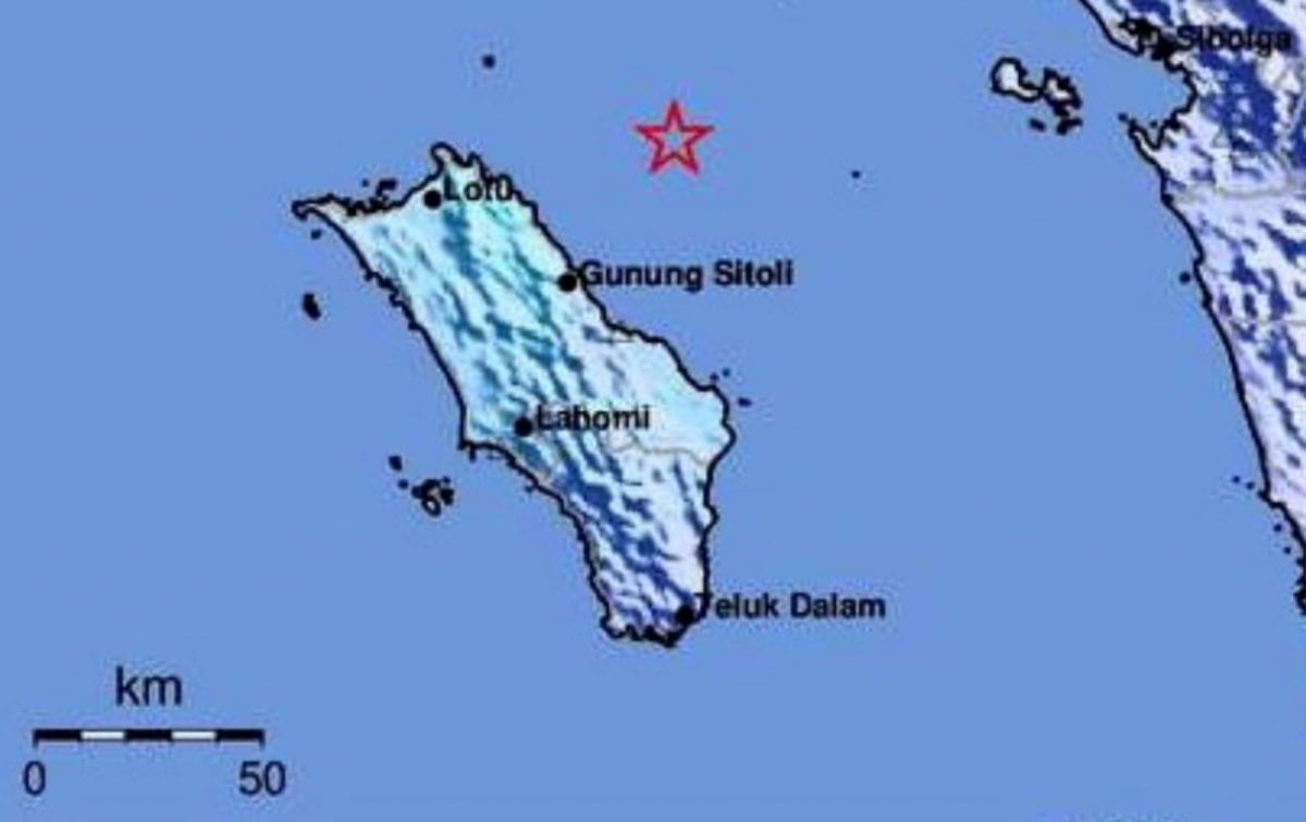 Gempabumi 4,5 Magnitudo Guncang Pulau Nias