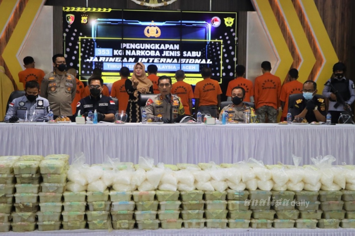 Polda Aceh Ungkap 353 Kg Narkotika Jaringan Internasional