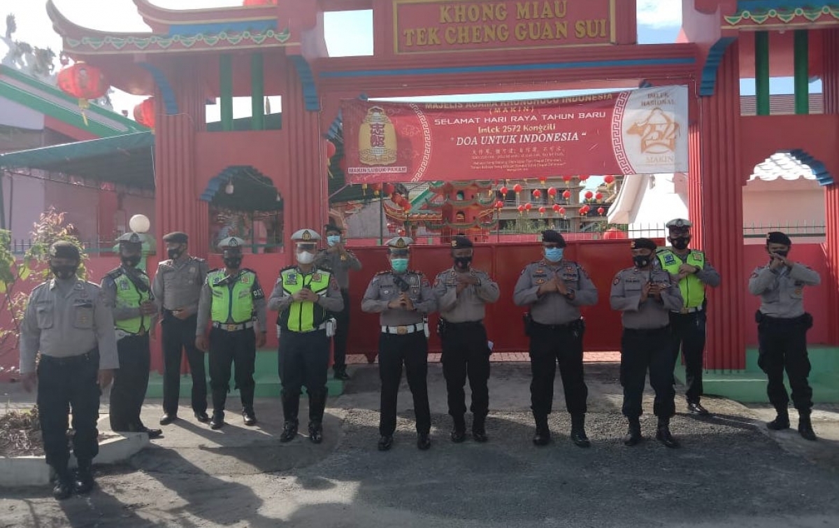Polresta Deliserdang Pengamanan Vihara dan Patroli Skala Besar