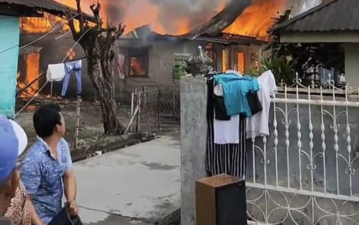 Tiga Rumah di Medan Area Hangus Dilalap Api