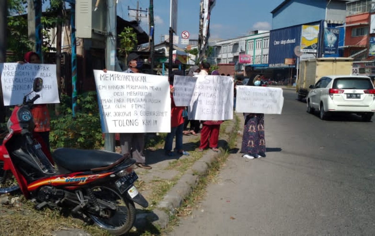 Gubsu dan Bupati Deliserdang Ground Breaking Kota Deli Megapolitan, Pensiunan PTPN II Demo