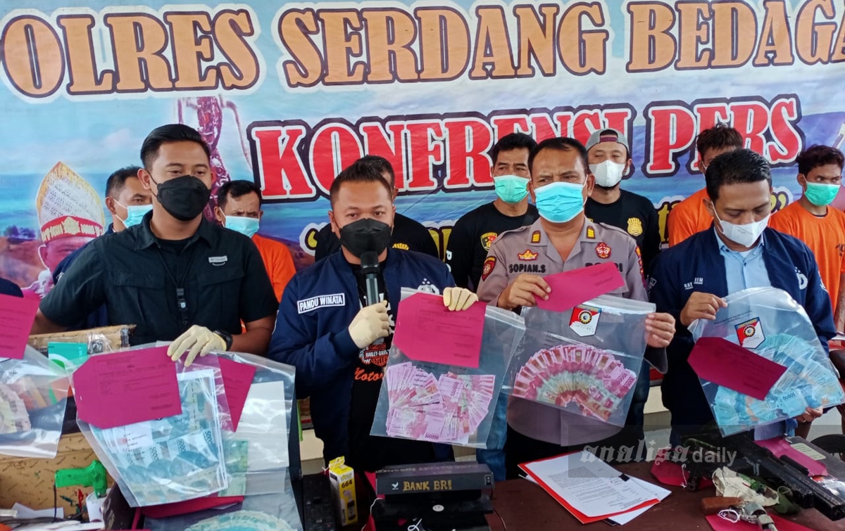 Polres Sergai Tangkap Pencetak Uang Palsu