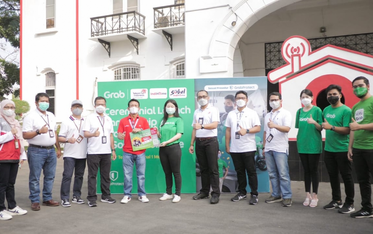 Telkom dan Grab Buka Peluang Penghasilan Bagi Mitra Pengemudi