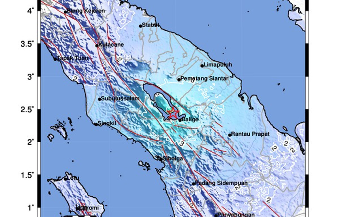 Gempa Tektonik M5,0 Terjadi di Balige