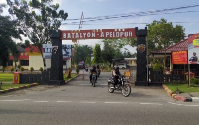 Batalyon A Pelopor Lakukan Patroli di Kota Binjai