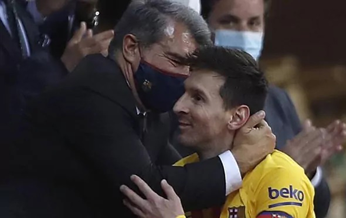 Juan Laporta Yakin Messi Ingin Bertahan