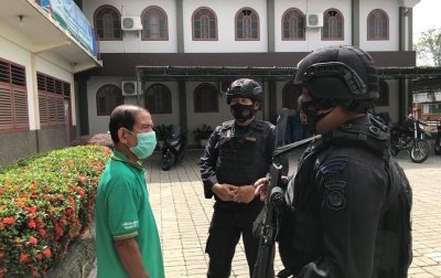 Jumat Agung, Brimob Polda Sumatera Utara Lakukan Patroli