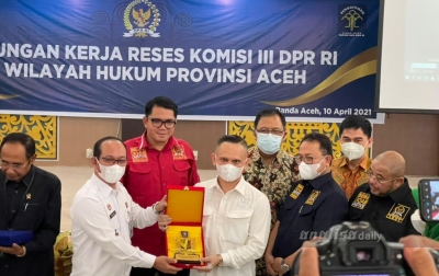 Awasi Mitra Kerja, Komisi III DPR RI Kunjungi Aceh