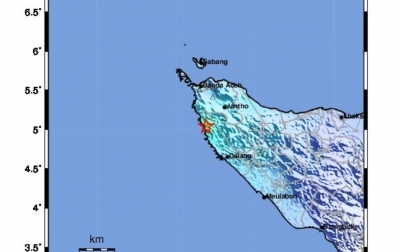 Gempa Bumi Tektonik Guncang Aceh Jaya