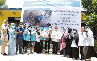 Angkasa Pura II Bersama UNICEF Bantu Pendidikan di Deli Serdang