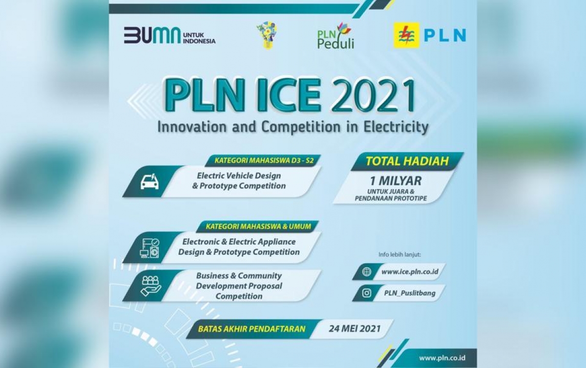 Kompetisi Inovasi PLN Berhadiah Rp 1 Miliar Ditutup 24 Mei 2021