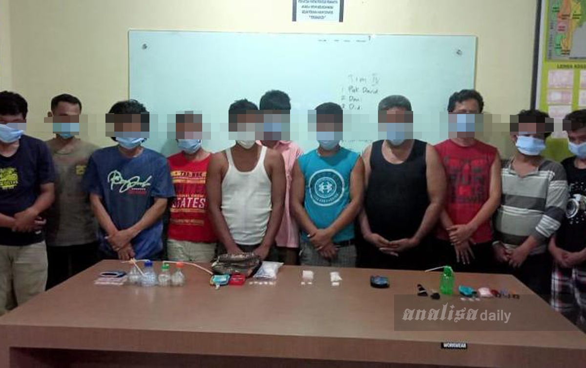 Kampung Narkoba Digrebek, 12 Tersangka Ditangkap