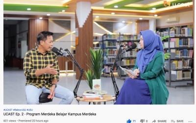 Gaya Santai Rektor USU Jelaskan Program Merdeka Belajar Kampus Merdeka Lewat Podcast