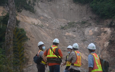 Jalan Proyek R 17 PLTA Batangtoru Terdampak Longsor