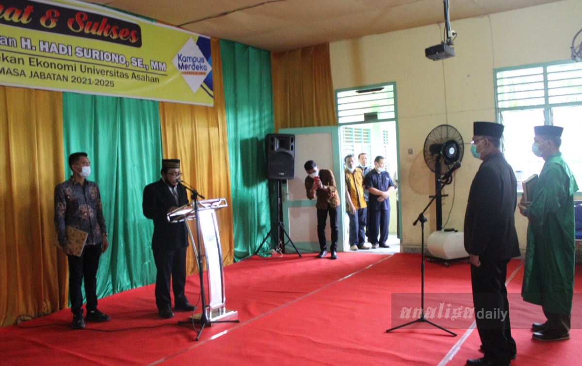 Hadi Suriono Dilantik Jadi Dekan Fakultas Ekonomi UNA