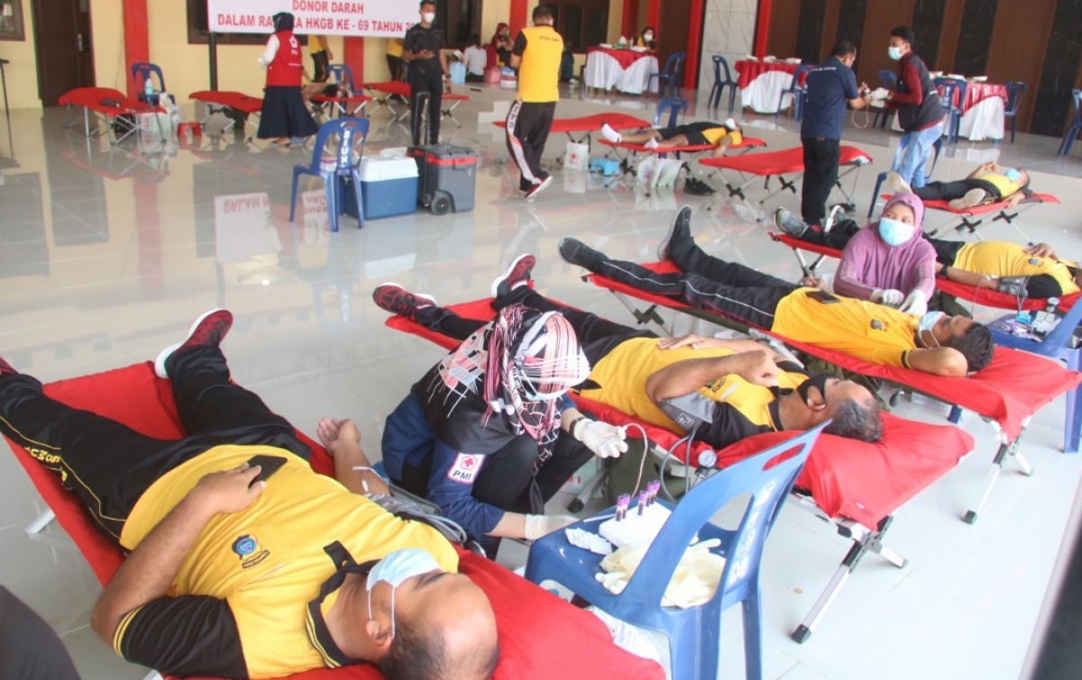 Polresta Deli Serdang Gelar Donor Darah Untuk Kemanusiaan
