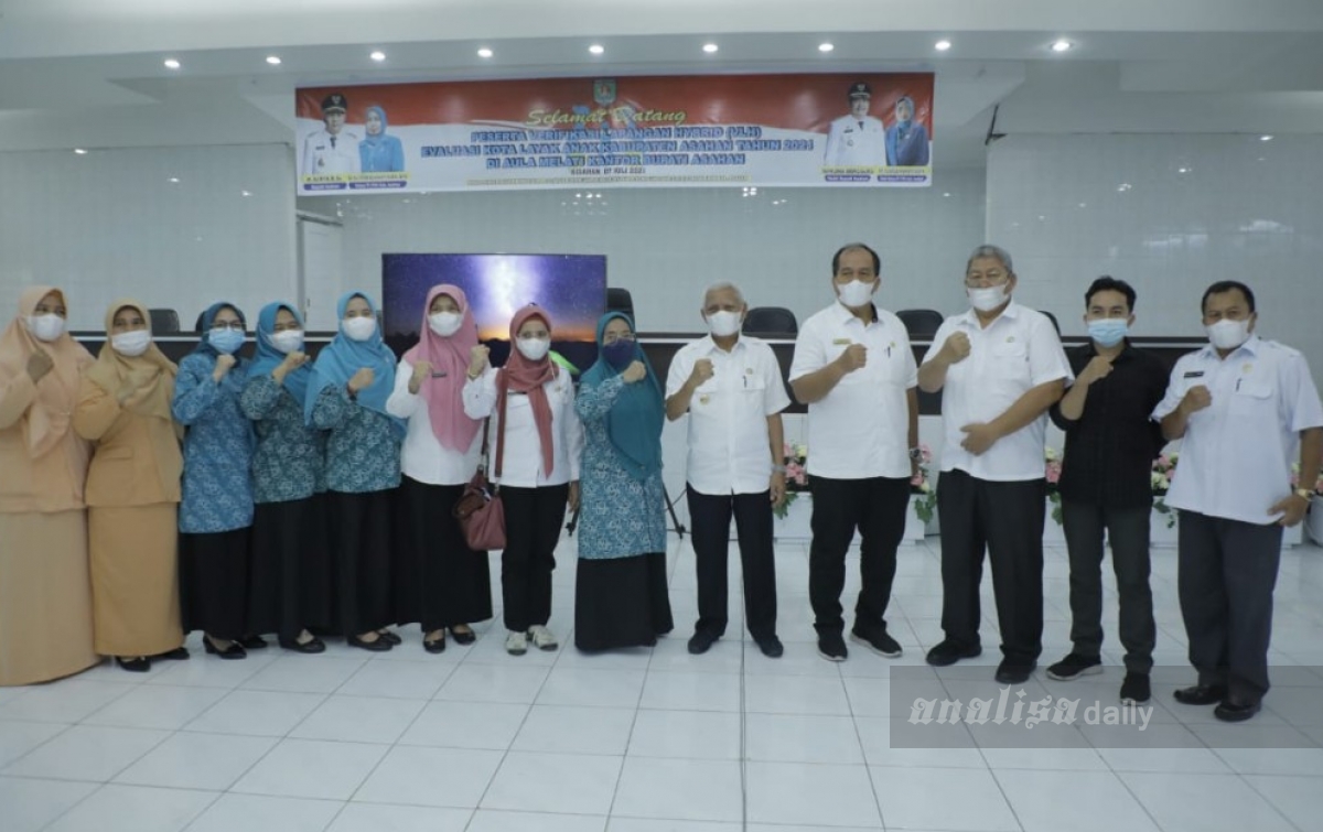 Pemkab Asahan Ikuti VLH Evaluasi Kota Layak Anak Tahun 2021