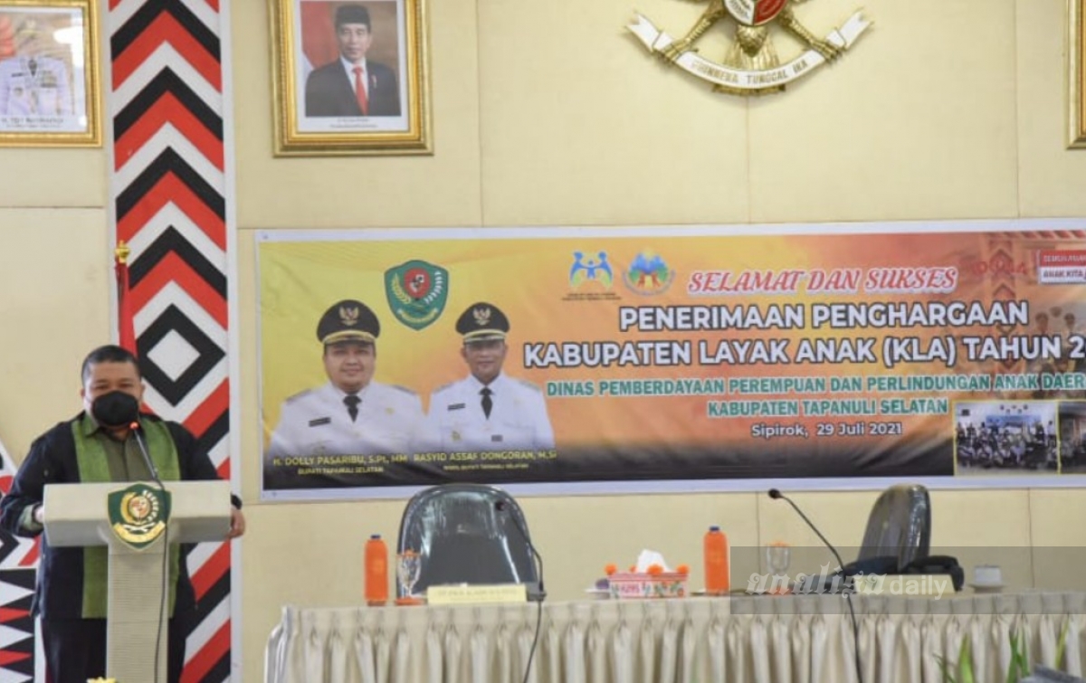 Tapanuli Selatan Kembali Raih Penghargaan Kabupaten Layak Anak