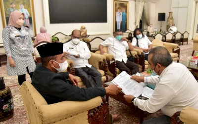 Gubsu Terima Panitia Konferensi PWI Sumut