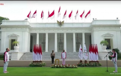Jokowi Lepas Kontingen Indonesia Menuju Olimpiade