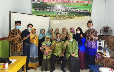 Dosen UMSU PKM Pembuatan Video Pembelajaran Bagi Guru MI Batangkuis