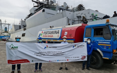 Perdana, Pertamina Laksanakan Pelayanan BBM 154 KL untuk INS Kiltan