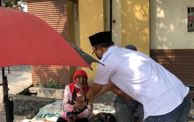 KNPI Sumut Berbagi Kurangi Beban Warga Terdampak PPKM