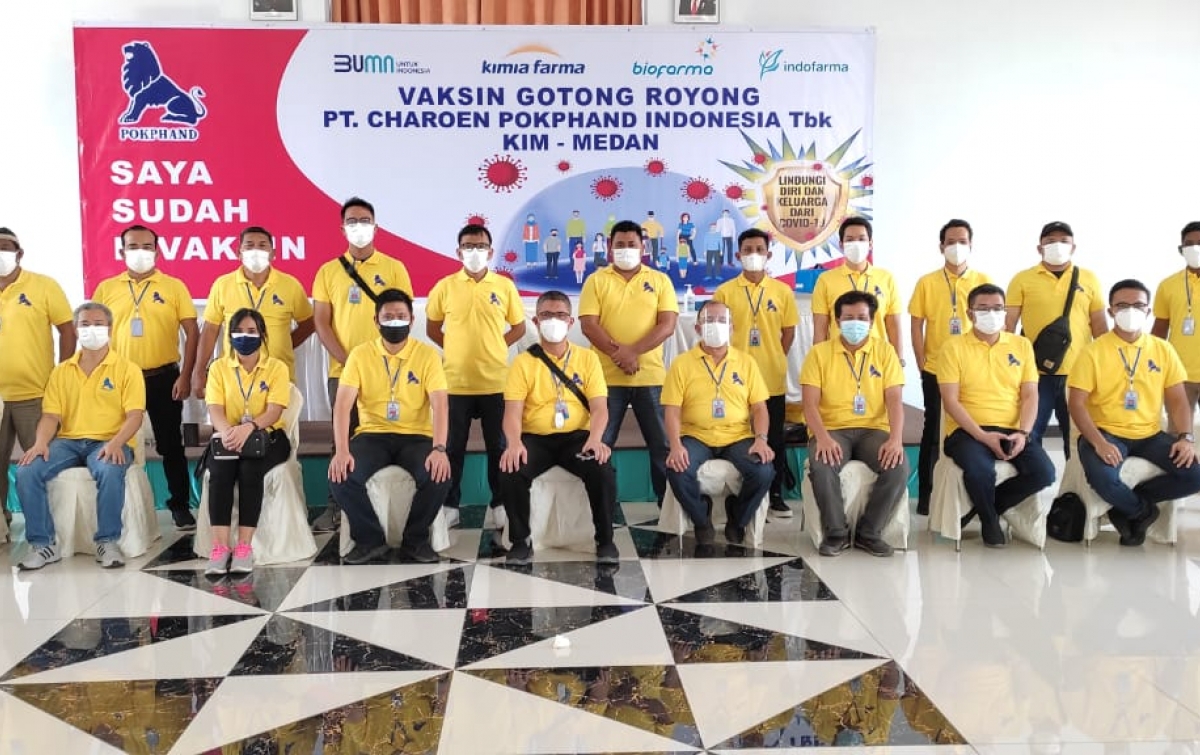 Mendukung Pemerintah Lawan Covid-19, Charoen Group Medan Gelar Vaksinasi