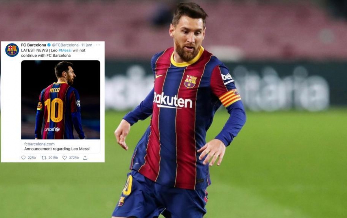 Lionel Messi Resmi Tinggalkan Barcelona