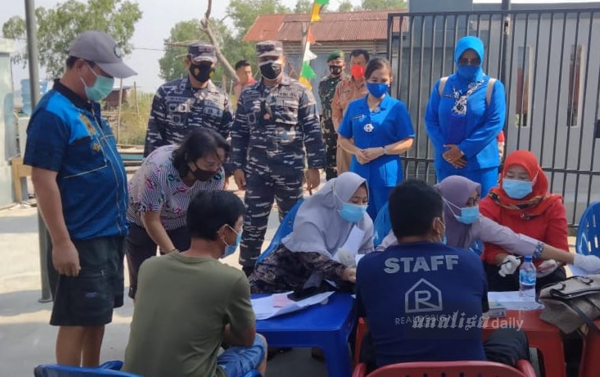 110 Warga Ikuti Serbuan Vaksinasi Covid-19 Maritim Lanal-TBA
