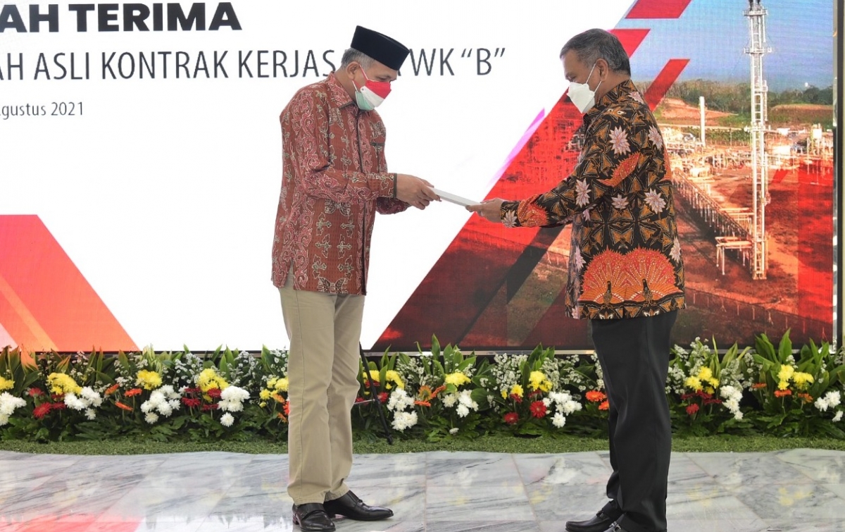 Gubernur Aceh Terima Penyerahan Kontrak Kerja Sama Migas Blok B