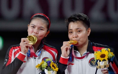 Foto: Selebrasi Kemenangan Ganda Putri Indonesia