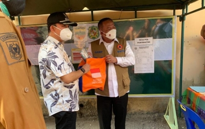 BNPB Kembali Bagikan Masker, Sabun dan Hand Sanitizer di Kota Medan