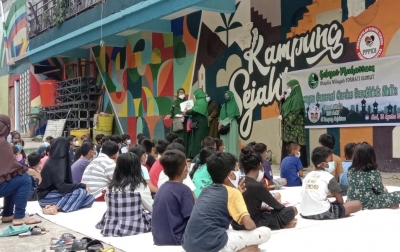 Anak-anak Kampung Sejahtera Sukacita Ikuti Gebyar Muharram Forhati Sumut