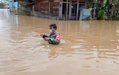 Banjir di Kabupaten Katingan Berangsur Surut