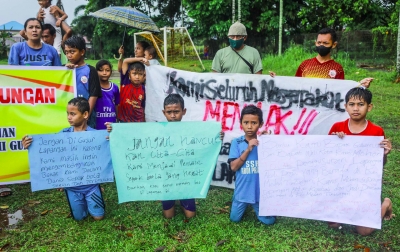Warga Medan Tuntungan Tolak Lapangan Sepak Bola Dibangun Rumah Panti Sosial