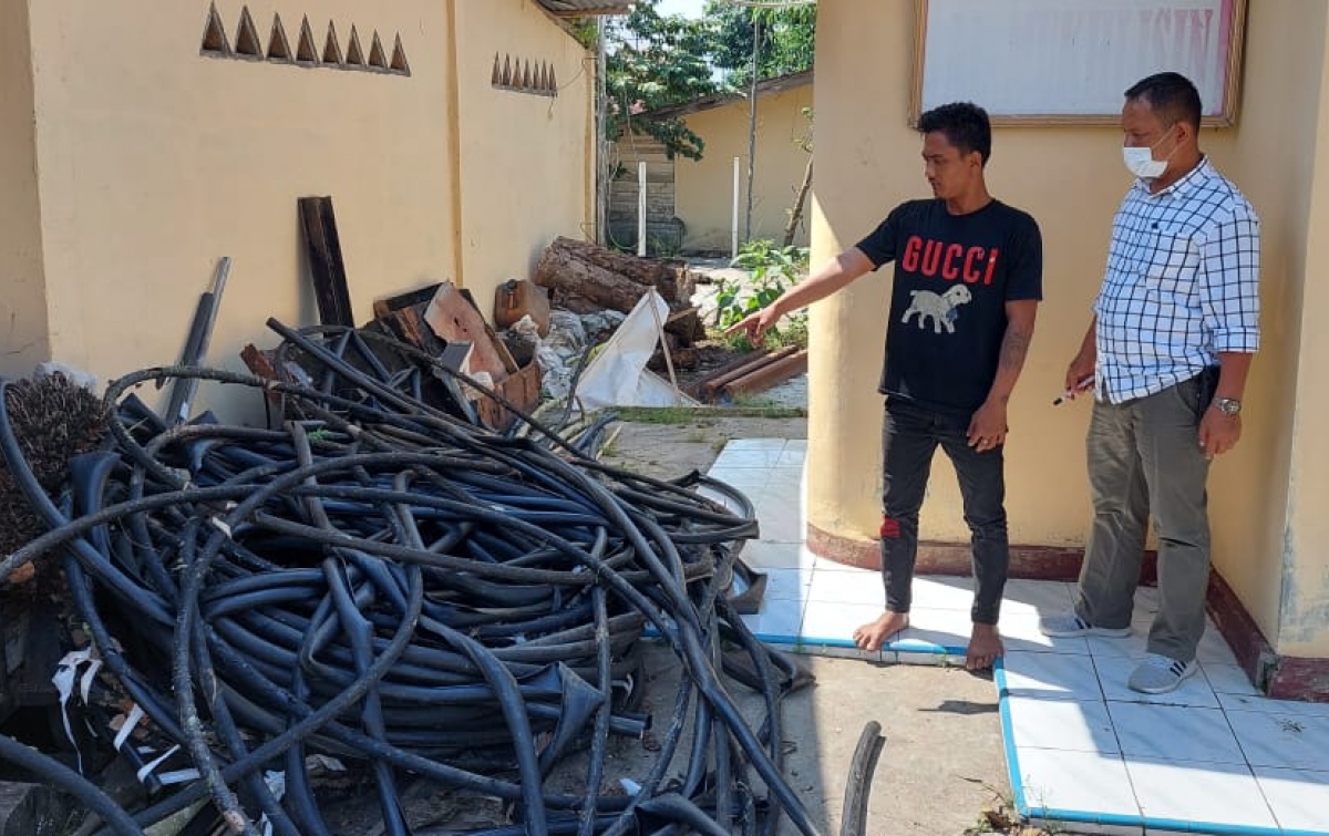 Gagalkan Pencurian Kabel PLN, 8 Orang Ditangkap