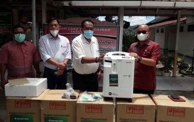 TPL Serahkan Bantuan 5 Unit Oksigen Konsentrator ke RSUD Tarutung