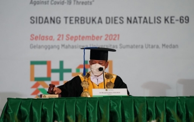 Puncak Dies Natalis Ke-69,  USU Launching Telemedicine Covid-19