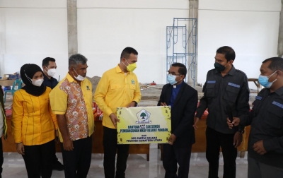 DPD Golkar Sumut Bantu Pembangunan Gereja HKBP Pandan Kota