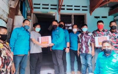 KNPI Medan Salurkan Paket Sembako Pada Warga Terdampak Pandemi