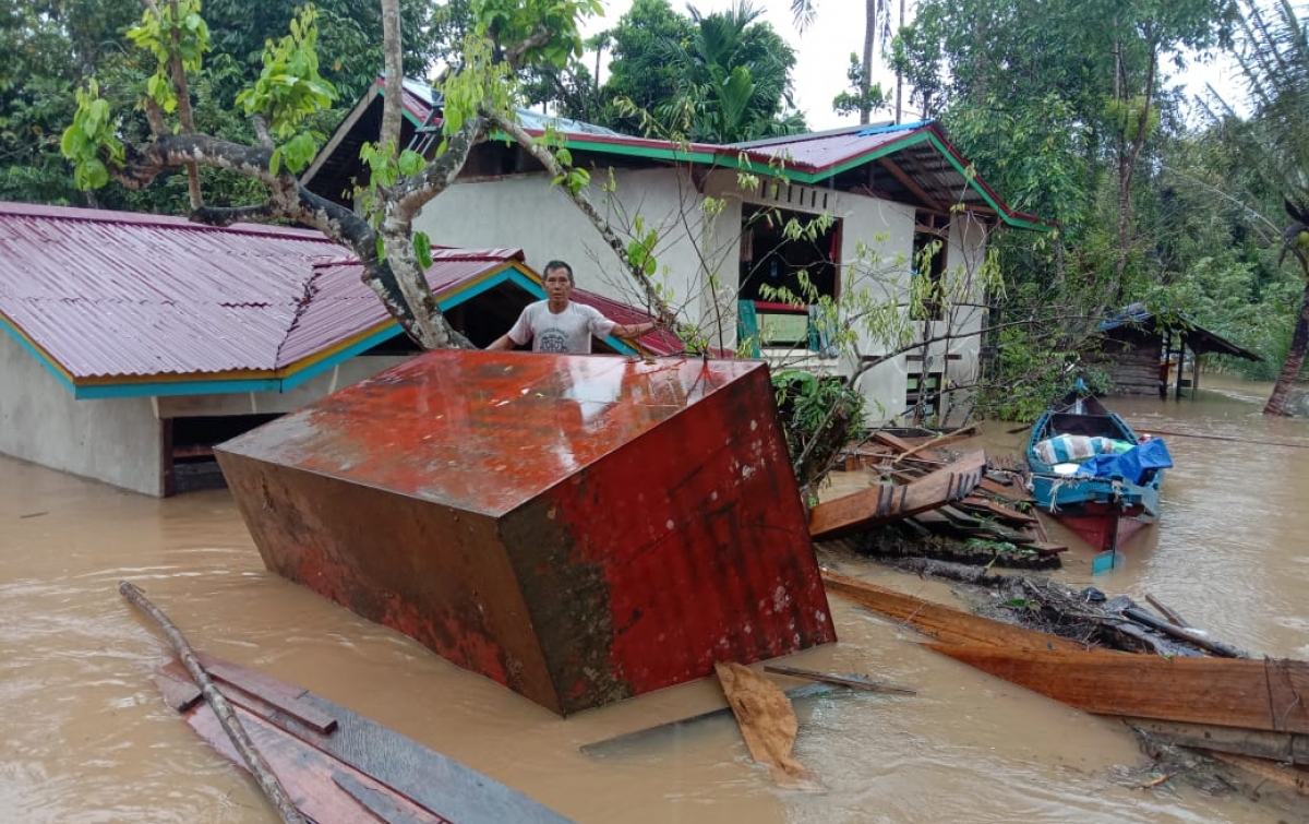 Banjir yang Melanda Sintang di 10 Kecamatan Berangsur Surut