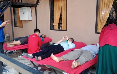 Karang Taruna Kolaborasi PMI Gelar Donor Darah di Medan Johor