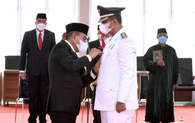 Lantik Wakil Wali Kota Binjai, Gubsu Ingatkan Pentingnya Hubungan Harmonis