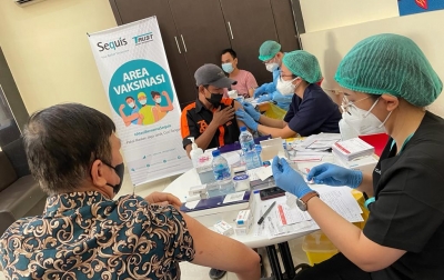 Dukung Pemulihan Ekonomi Nasional, Sequis Laksanakan Vaksinasi Covid-19 di Medan