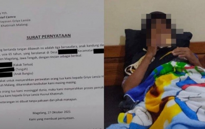 Alasan Sibuk, Anak Serahkan Orang Tuanya ke Panti Jompo