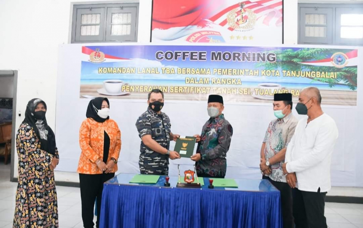 Lanal-TBA Terima Hibah Lahan dari Pemko Tanjungbalai