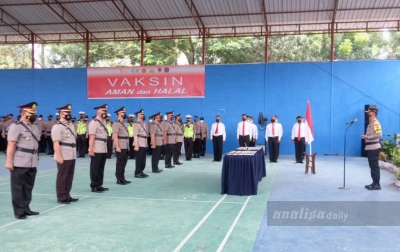 Kapolres Tanjungbalai Pimpin Sertijab Enam Perwira